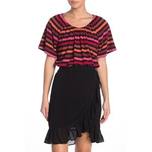 NWT Catherine Malandrino Covnvertible Striped Top